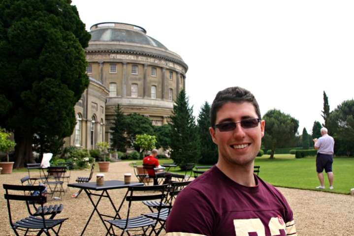 Me outside. The rotunda in the background.
