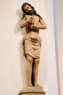 The most graphic and gruesome Christ carving I've seen. And they let children in here?